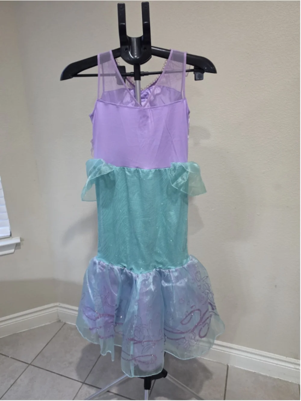 SET Disney Princess The Little Mermaid Costume Cosplay Wand Tiara Halloween